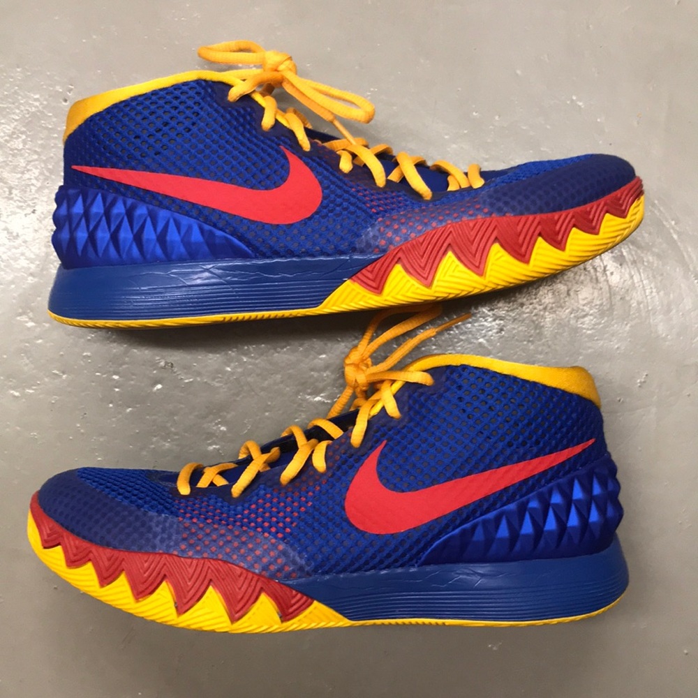 Nike ID Kyrie 1 size 11 Blue Red Yellow Custom